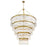 Crystorama Emory 30 Light Chandelier, Modern Gold