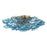 Crystorama Esme 6 Light 22.5" Semi Flush Mount, Aged Brass/Blue