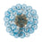 Crystorama Esme 6 Light 22.5" Semi Flush Mount, Aged Brass/Blue