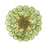 Crystorama Esme 6Lt 22.5" Semi Flush Mount, Aged Brass/Green