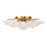 Crystorama Esme 6Lt 22.5" Semi Flush Mount, Aged Brass/White