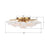 Crystorama Esme 6Lt 22.5" Semi Flush Mount, Aged Brass/White