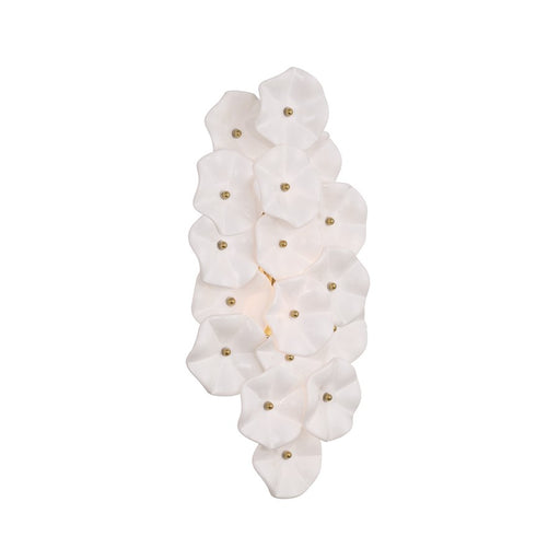 Crystorama Esme 4 Light 23" Sconce, Aged Brass/White - ESM-4001-AG-WH