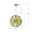 Crystorama Esme 6 Light 18.25" Chandelier, Aged Brass/Green