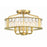 Crystorama Farris 4 Light Flush Mount, Aged Brass