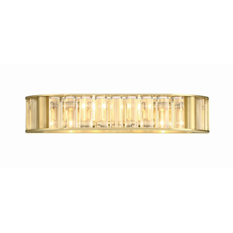Crystorama Farris 4 Light Bath Vanity, Aged Brass