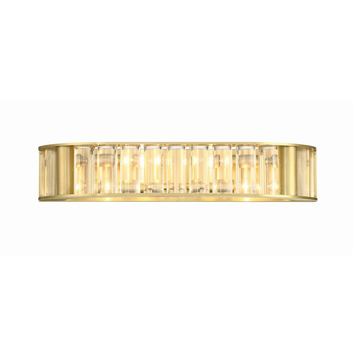 Crystorama Farris 4 Light Bath Vanity, Aged Brass