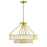 Crystorama Farris 6 Light Chandelier, Aged Brass