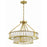 Crystorama Farris 6 Light Chandelier, Aged Brass