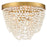 Crystorama Fiona 3 Light Ceiling Mount, Antique Gold