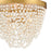 Crystorama Fiona 3 Light Ceiling Mount, Antique Gold