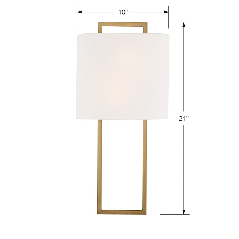 Crystorama Fremont 2 Light Wall Mount