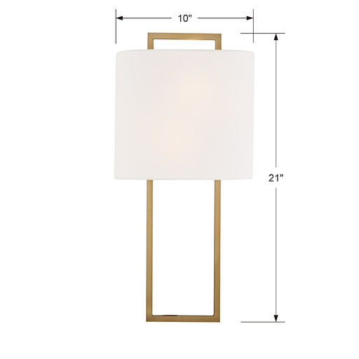 Crystorama Fremont 2 Light Wall Mount