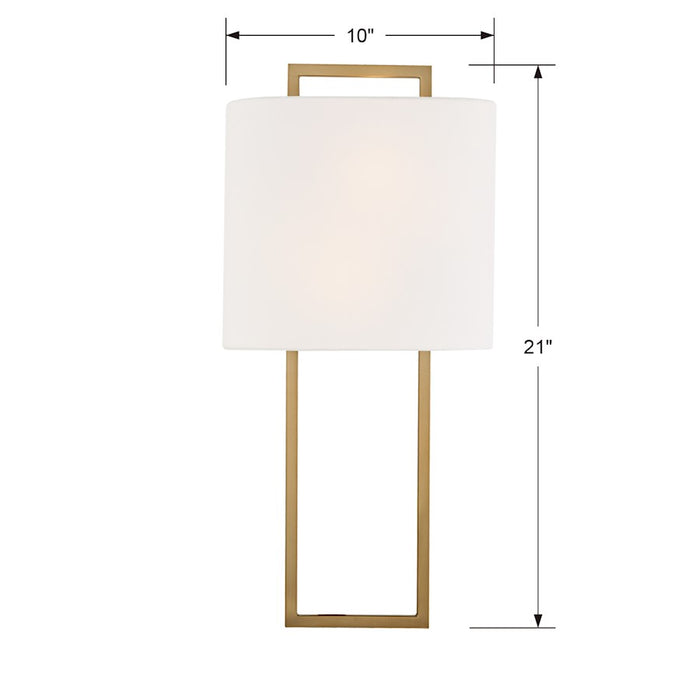 Crystorama Fremont 2 Light Wall Mount