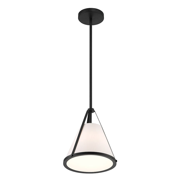 Crystorama Fulton 1 Light Mini Pendant, Black/White