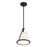 Crystorama Fulton 1 Light Pendant, Black/White