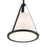 Crystorama Fulton 1 Light Mini Pendant, Black/White