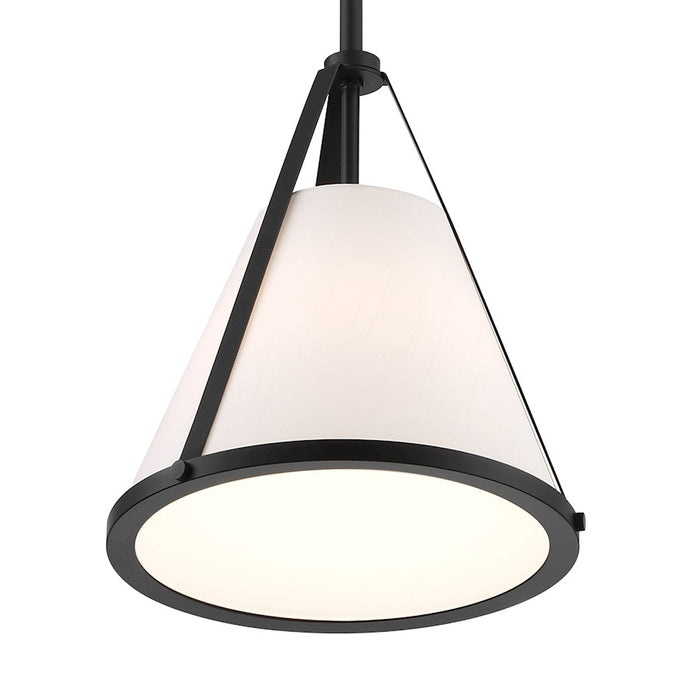 Crystorama Fulton 1 Light Mini Pendant, Black/White