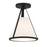 Crystorama Fulton 1 Light Semi Flush Mount, Black/White - FUL-900-BK-CEILING