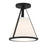 Crystorama Fulton 1 Light Flush/Semi Flush, Black/White - FUL-900-BK-CEILING