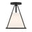 Crystorama Fulton 1 Light Semi Flush Mount, Black/White