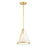 Crystorama Fulton 1 Light Mini Pendant, Antique Gold/White - FUL-900-GA