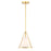 Crystorama Fulton 1 Light Mini Pendant, Antique Gold/White