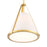 Crystorama Fulton 1 Light Pendant, Antique Gold/White