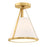 Crystorama Fulton 1 Light Flush/Semi Flush, Gold/White - FUL-900-GA-CEILING