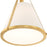 Crystorama Fulton 1 Light Semi Flush Mount, Gold/White
