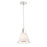 Crystorama Fulton 1 Light Pendant, Polished Nickel/White - FUL-900-PN