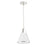 Crystorama Fulton 1 Light Mini Pendant, Polished Nickel/White
