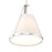 Crystorama Fulton 1 Light Mini Pendant, Polished Nickel/White