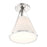 Crystorama Fulton 1 Light Flush/Semi Flush, Nickel/White