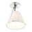 Crystorama Fulton 1 Light Semi Flush Mount, Nickel/White