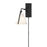 Crystorama Fulton 1 Light Task Sconce, Black/White