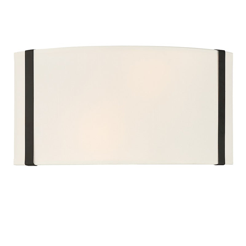 Crystorama Fulton 4 Light Linear Oval Chandelier, Black/White