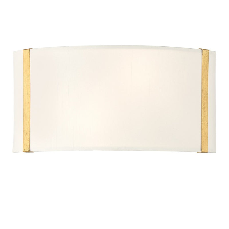 Crystorama Fulton 4 Light Linear Oval Chandelier, Gold/White