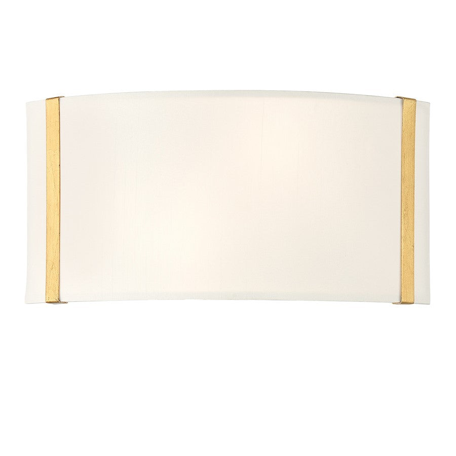 Crystorama Fulton 4 Light Linear Oval Chandelier, Gold/White