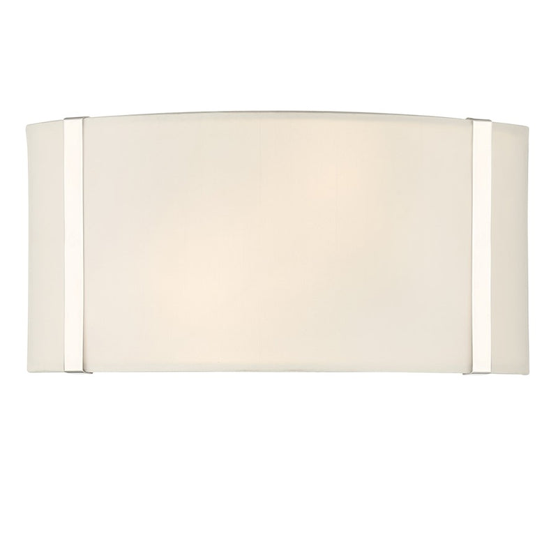 Crystorama Fulton 4 Light Linear Oval Chandelier, Nickel/White
