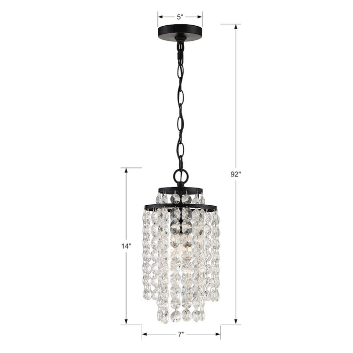Crystorama Gabrielle 1 Light Mini Chandelier