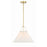 Crystorama Gamma 1 Light Pendant, Aged Brass/White