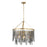Crystorama Gemma 7 Light 24" Chandelier, Modern Gold/Silver - GEM-7004-MG-SS