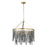 Crystorama Gemma 7 Light 24" Chandelier, Modern Gold/Silver