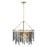 Crystorama Gemma 7 Light 24" Chandelier, Modern Gold/Silver