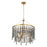 Crystorama Gemma 7 Light 24" Chandelier, Modern Gold/Silver