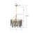 Crystorama Gemma 7 Light 24" Chandelier, Modern Gold/Silver