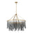 Crystorama Gemma 9 Light 32" Chandelier, Modern Gold/Silver