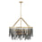 Crystorama Gemma 9 Light 32" Chandelier, Modern Gold/Silver