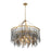 Crystorama Gemma 9 Light 32" Chandelier, Modern Gold/Silver